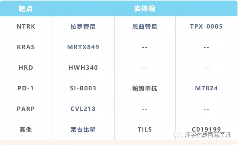 实体瘤热门钻石靶点及新药