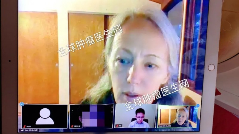 Lori J. Wirth教授与患者通过视频交流病情