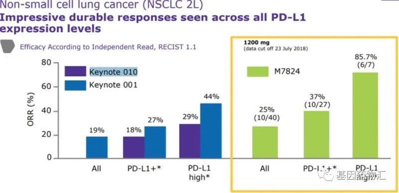 M7824治疗PD-1阳性患者的数据