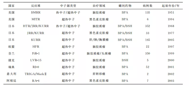 世界各国的硼中子治疗进展