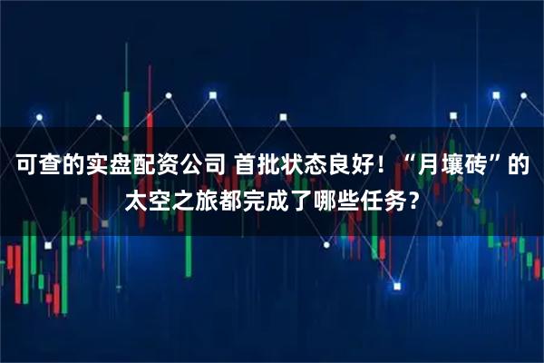 可查的实盘配资公司 首批状态良好！“月壤砖”的太空之旅都完成了哪些任务？